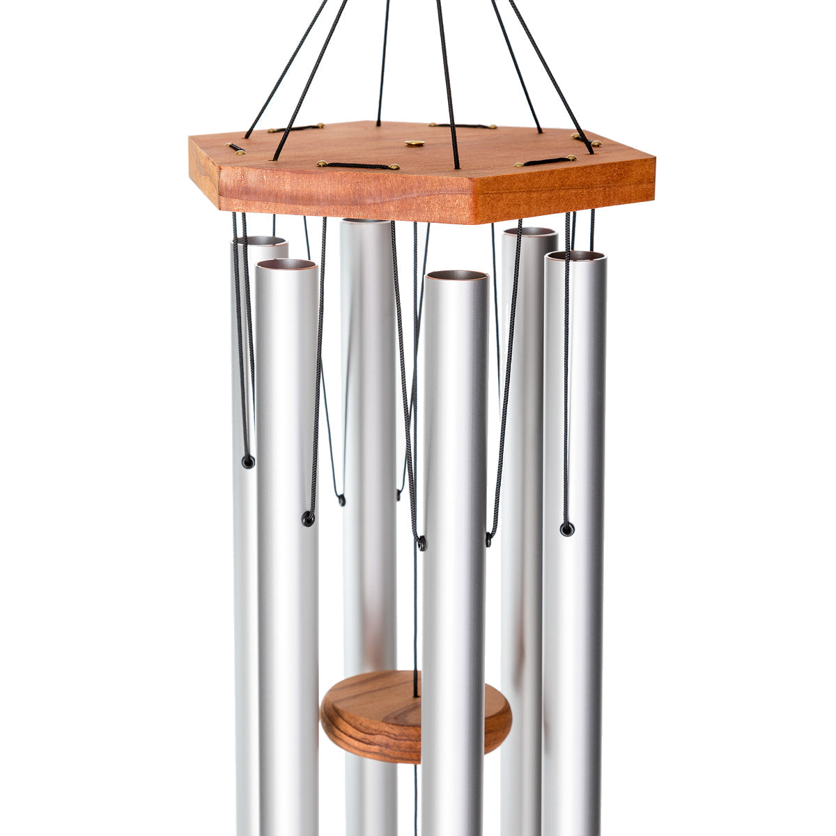 Arias 34-inch Wind Chime - Silver Finish Tubes (6 Tubes)