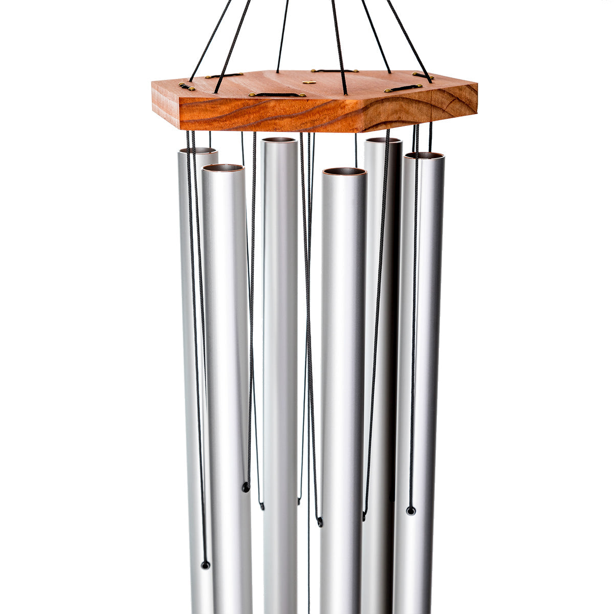 Arias 58-inch Wind Chime - Silver Finish Tubes