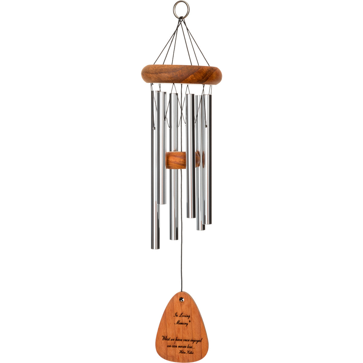 In Loving Memory 18-Inch Wind Chime - Silver - Phrase 1