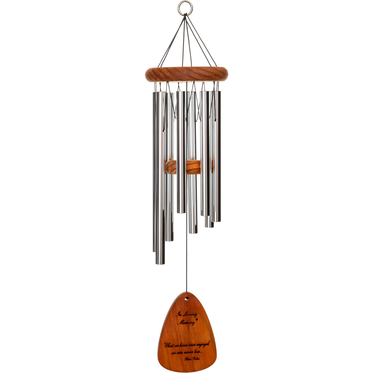 In Loving Memory 24-Inch Wind Chime - Silver - Phrase 1