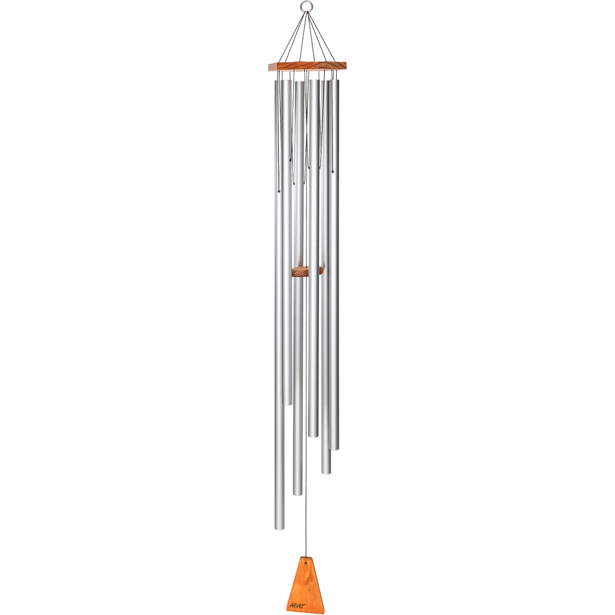 Arias 58-inch Wind Chime - Silver Finish Tubes