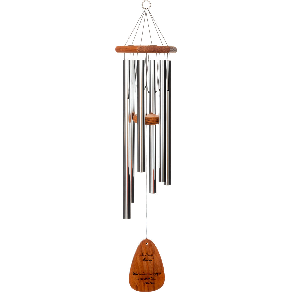 In Loving Memory 35-Inch Wind Chime - Silver - Phrase 1