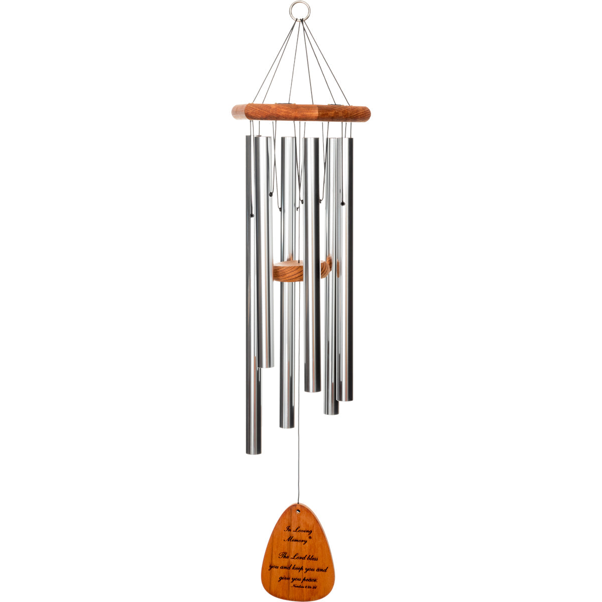 In Loving Memory 35-Inch Wind Chime - Silver - Phrase 3