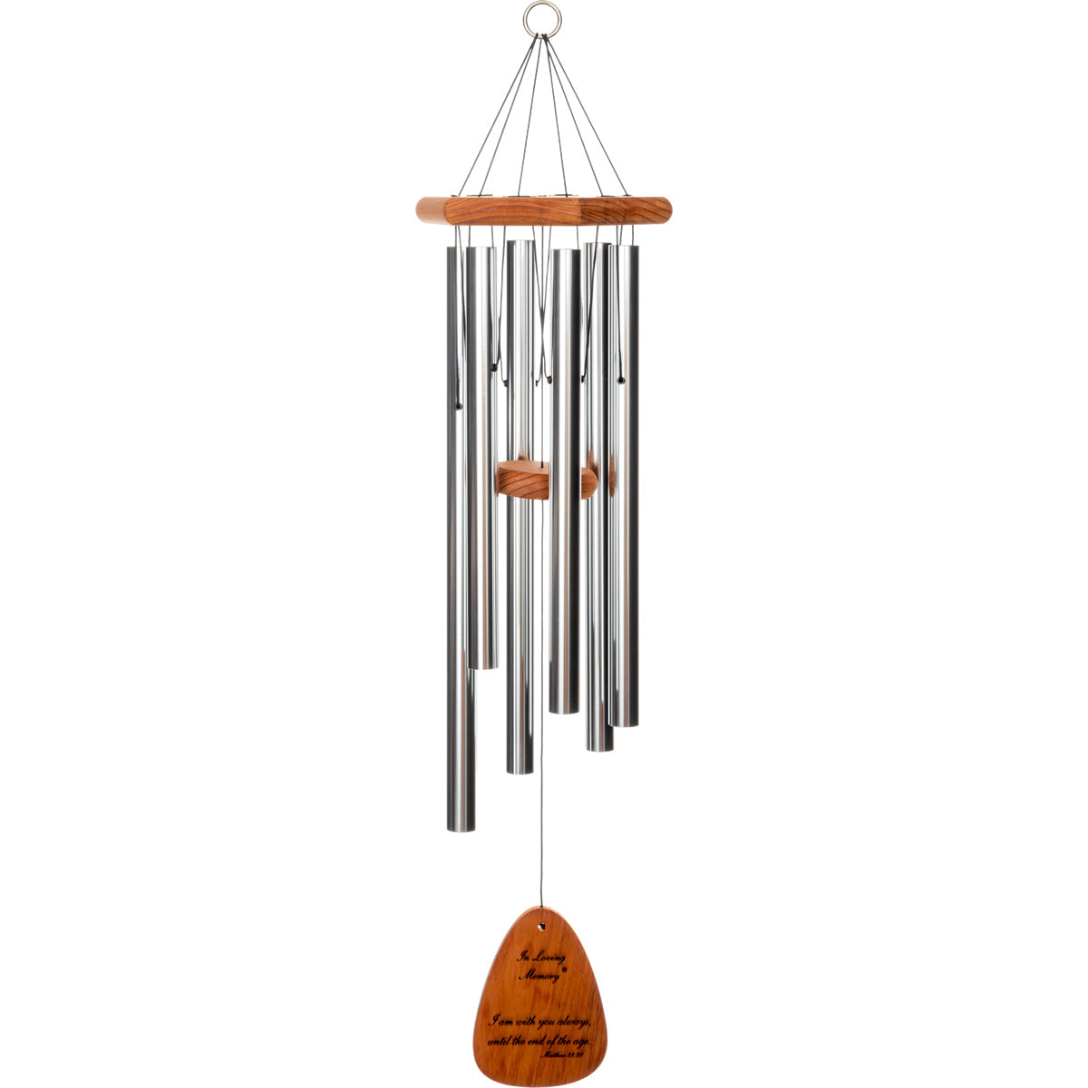 In Loving Memory 35-Inch Wind Chime - Silver - Phrase 4