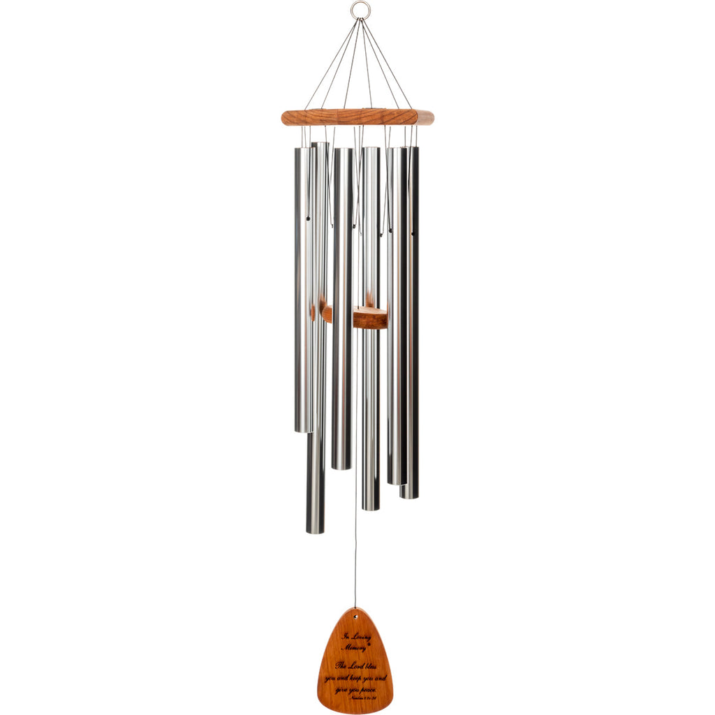 Chiming In In Loving Memory 42-Inch Wind Chime - Silver
