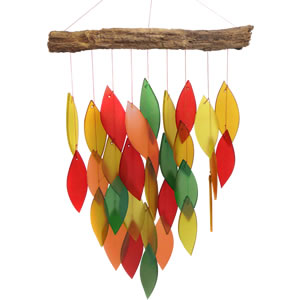 Gift Essentials Glass Waterfall Wind Chime - Fall Colors